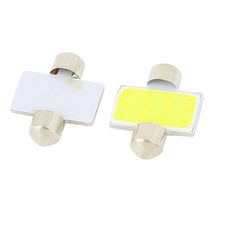 

12V 3W LED COB Festoon COB Car Licence Plate Light Interior Dome Bulb Car Map Reading Light Lamp 2PCS 31mm