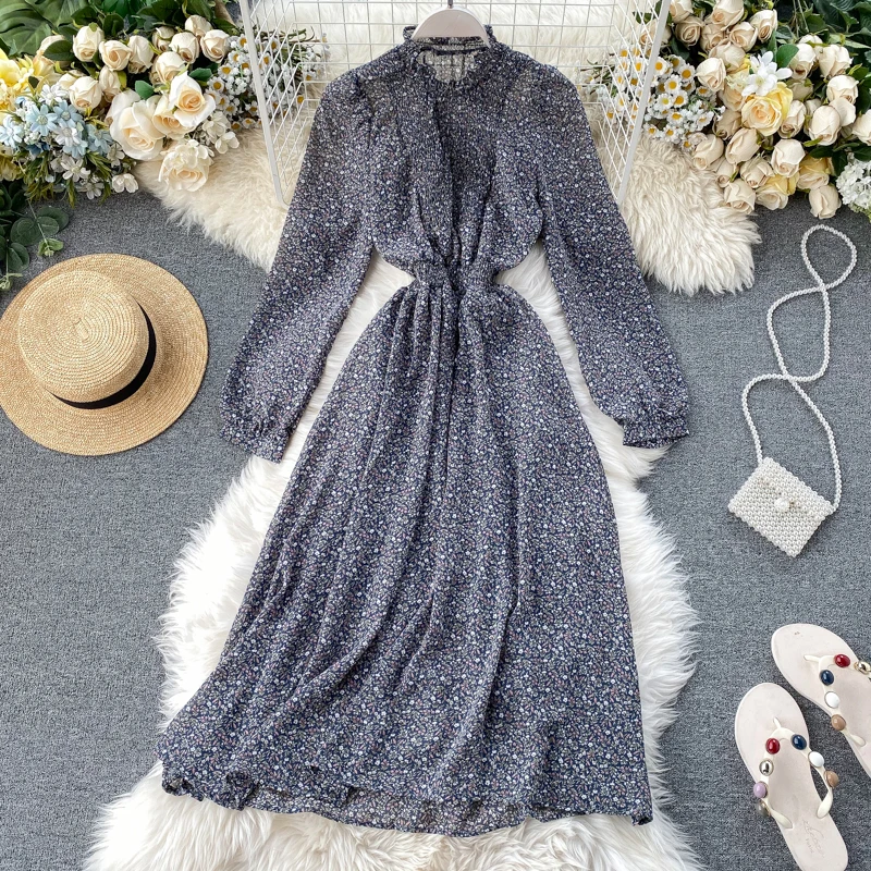 SINGRAIN женское длинное платье с рюшами и цветочным рисунком богемное