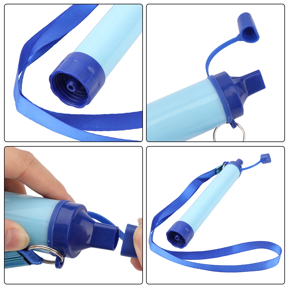 Water Filter Travel Purifier Emergency Hiking Portable Outdoor Camping Drinking With Lanyard Filtration Straw Survival Gear | Инструменты