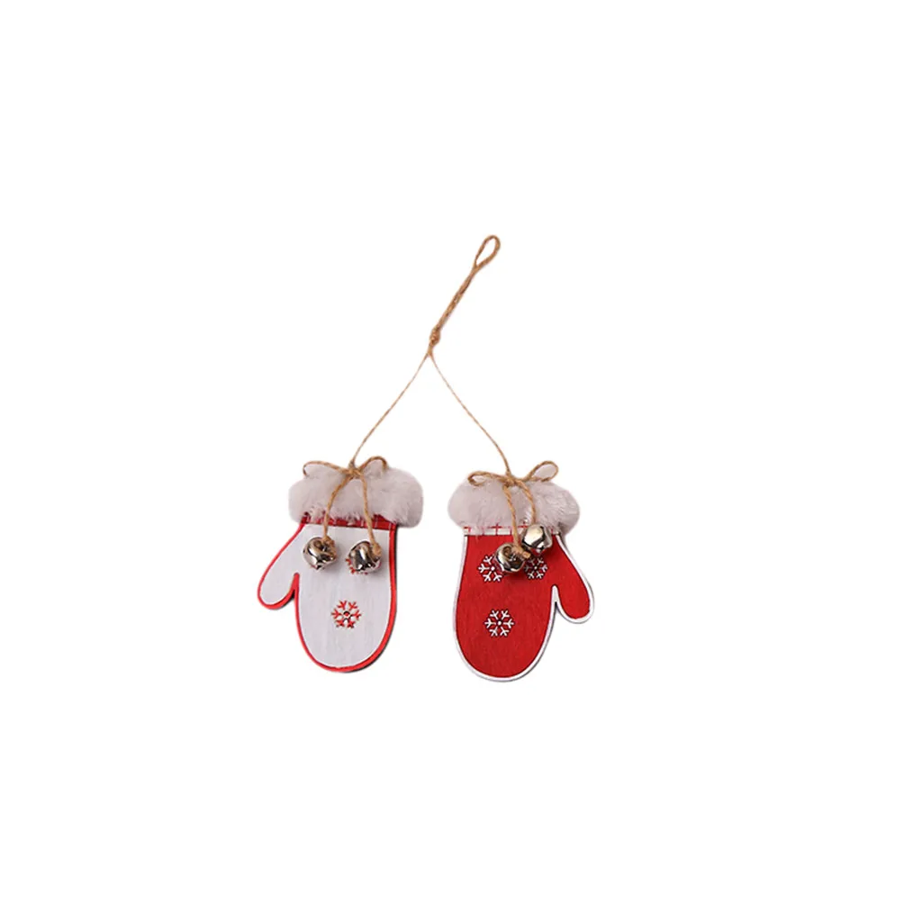 Рождественские украшения перчатки лыжные сапоги деревянные подвески орнамент с
