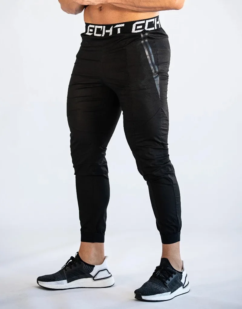 Новинка весны 2019 мужские обтягивающие спортивные штаны для фитнеса бодибилдинга
