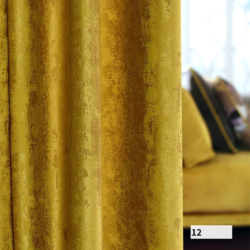 Роскошные занавески для спальни оконные европейские жаккардовые золотые
