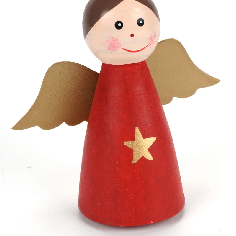 Новинка 2019 года рождественские украшения 1 шт. деревянные крылья Ангела красного