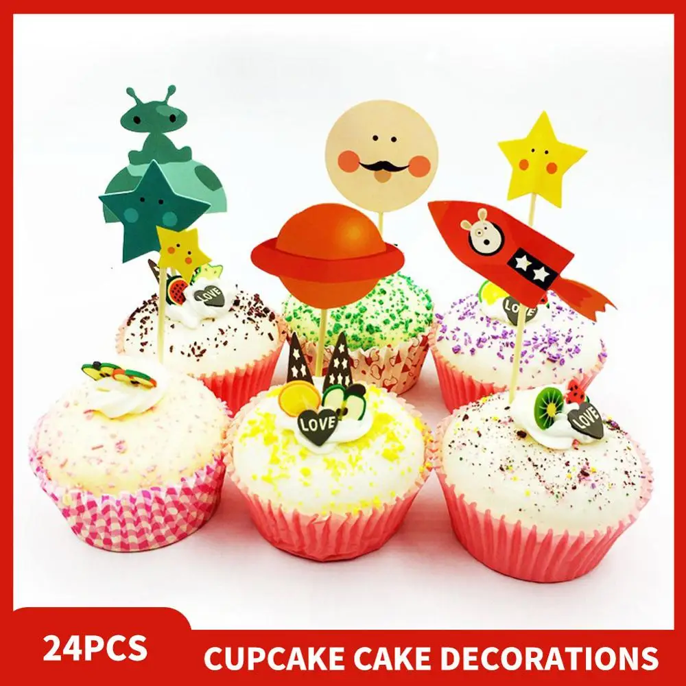 Набор из 24 штук с изображением героев мультфильма Ко дню рождения для капкейка