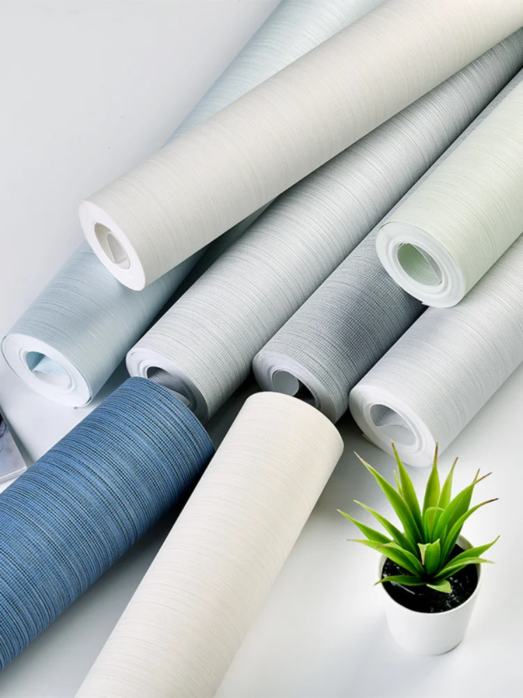 

Home Plain Wallpaper Bedroom Living Room Study Room Sofa Background Fashion Simple Thick Non-woven Wallpaper theme wallpaper