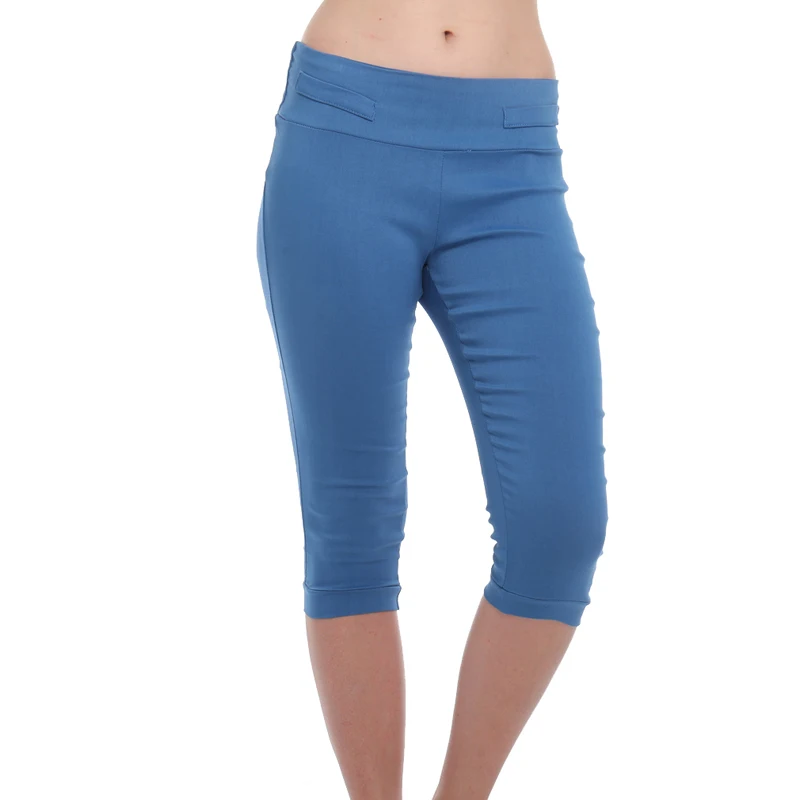 

Skinny Solid Color Calf Length Pants Casual Women Capris Pants 2019 Summer Slim Waist Stretch Capris Fashion Pencil Pants Female