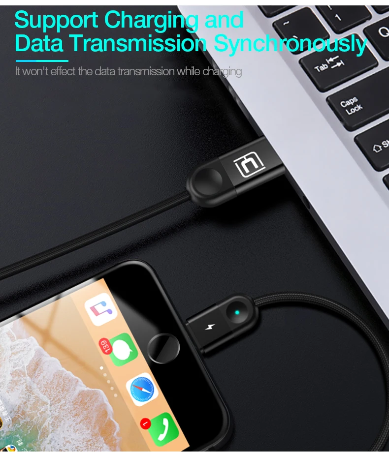 CAFELE USB кабель для iPhone кабель usb type C 3A Быстрая зарядка USB C type-C кабель для зарядки телефона 130 см
