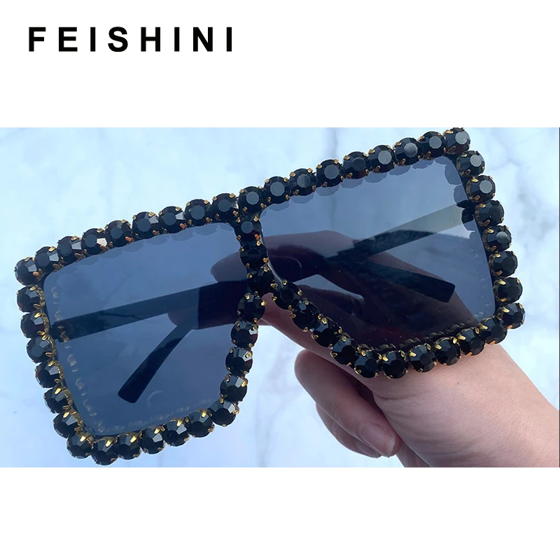 Великолепные женские праздничные солнцезащитные очки Feishini 2020 большие