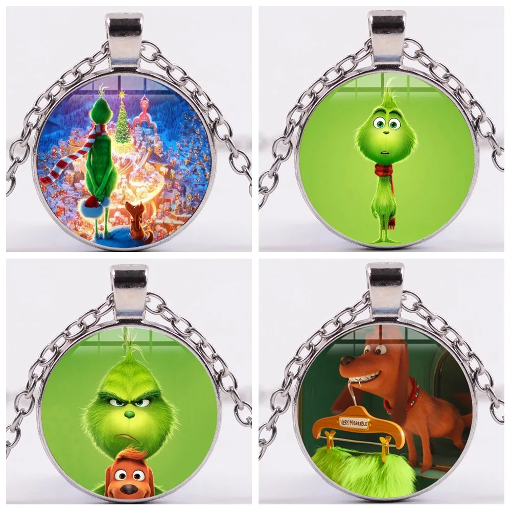 Рождественское ожерелье-гик Grinch с изображением монстра молодых зерен мультяшным