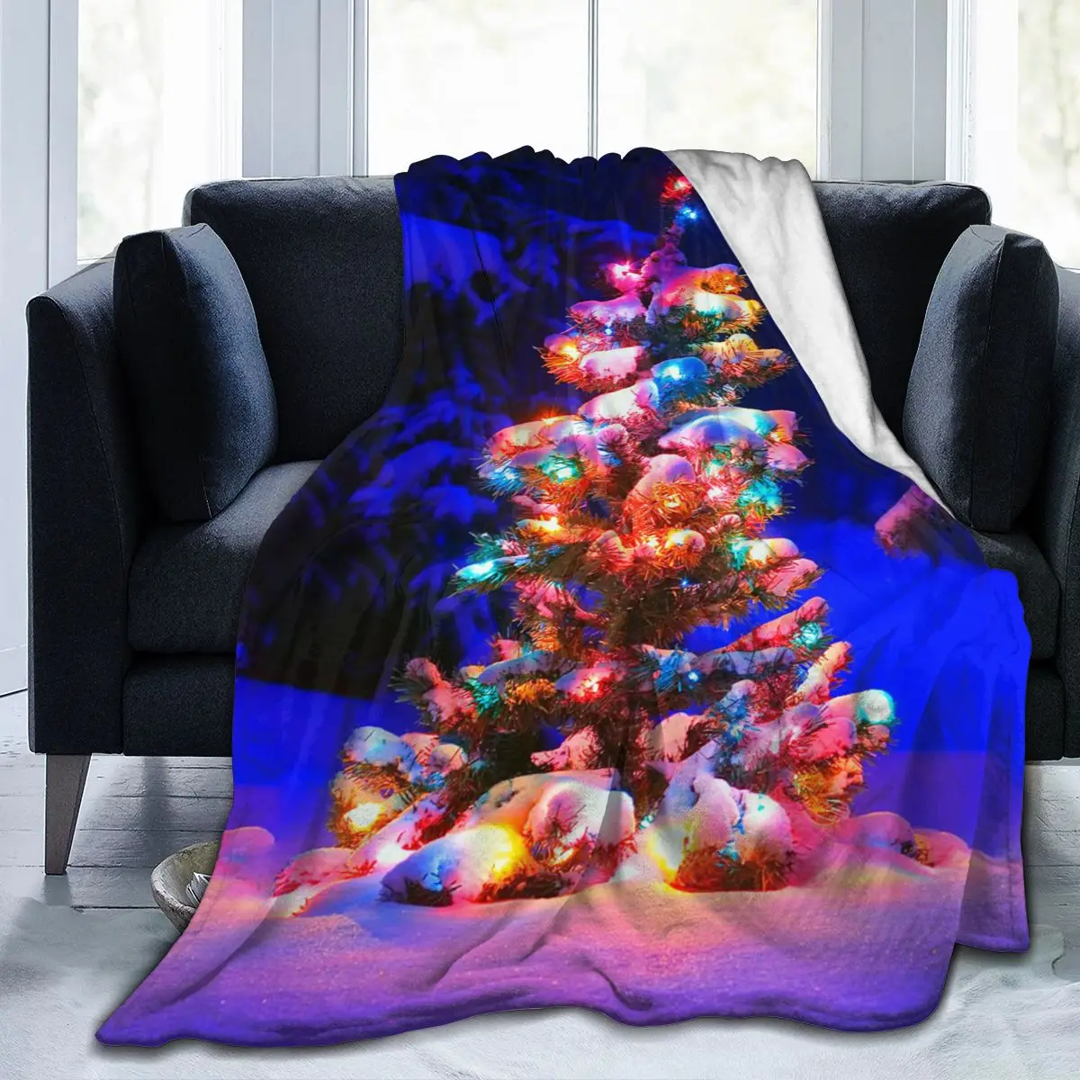 

Manta de franela estampada con personalidad en 3D, ropa de cama, suave, decoración textil para el hogar, nueva moda de Navidad