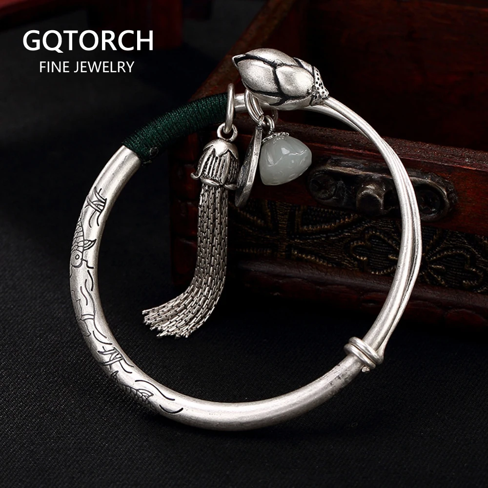 

Guaranteed Thai Bracelet Women Cuff Bracelets Bangle Fish Lotus Tassels Ethnic Inspirational Bracelets Manchette Bracelet Femme