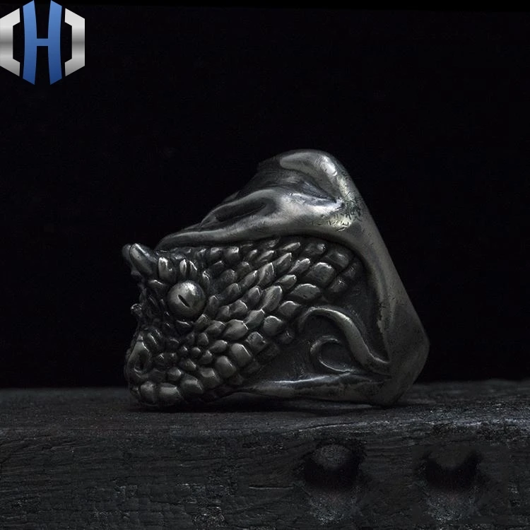 Оригинальные работы пустыня рогатая гадюка ручной Серебро 925 Серебряное кольцо