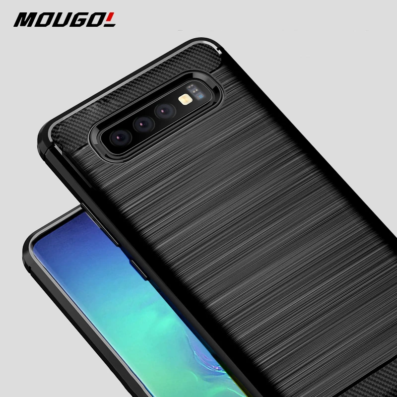 

For Samsung Galaxy S10 Plus Case Carbon Fiber Cover Full Protection Phone Case For Galaxy S 10 S10+ S10e Cover Shockproof Bumper