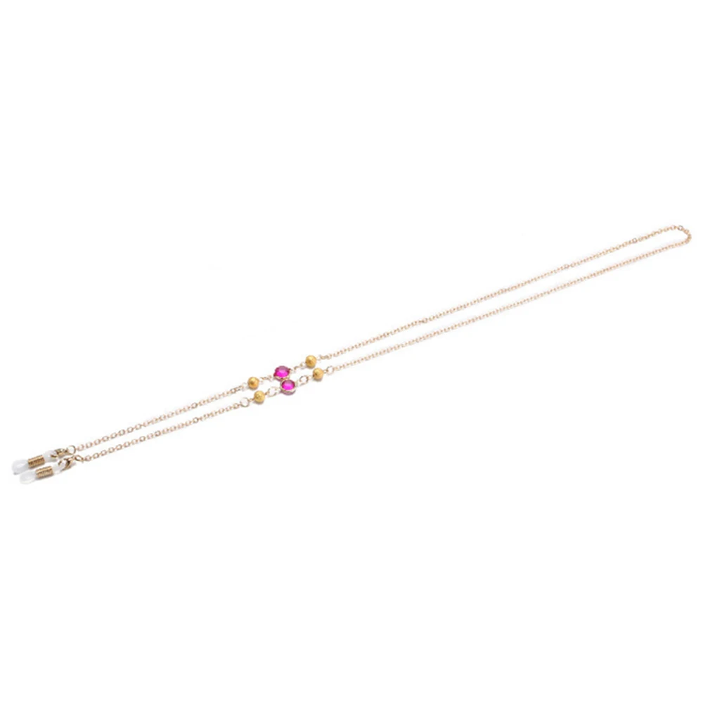 

Hot Sale 1Pcs Gold Eyeglass Lanyards High Quality Diamond Beads Alloy Glasses Chain For Women Girls Fashion Eyewear Accessories