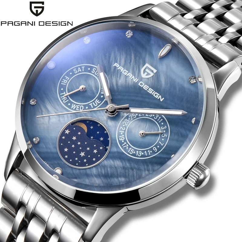 Женские кварцевые часы PAGANI дизайнерские спортивные водонепроницаемые из