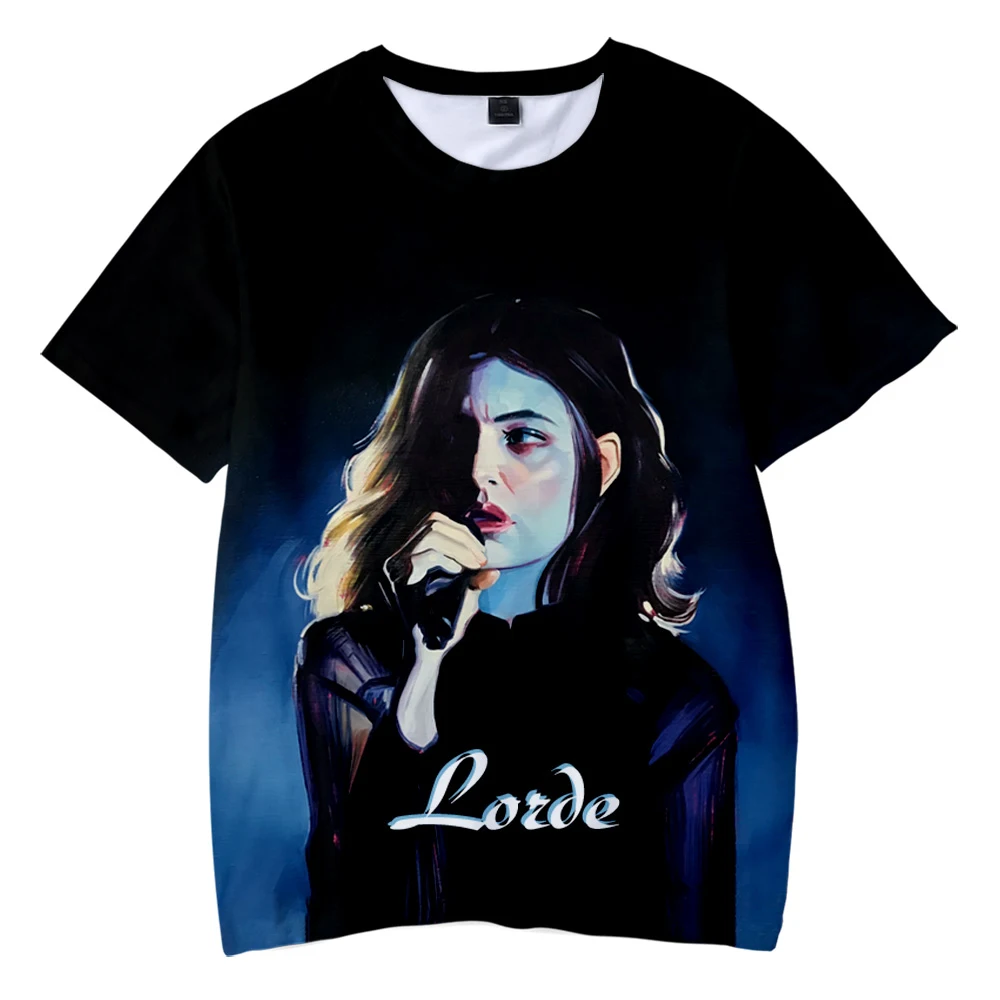 

Young Singer Lorde Tshirt 3D O-Neck Women Men's Tshirt Summer Short Sleeve Harajuku Streetwear 2021 Hip Hop Clothes Plus Size