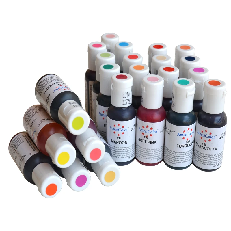 Pigmento comestible Natural Americolor, para pastel de postre, macarr&oacute;n, bebidas, ingredientes para hornear, 41 colores por juego, 21g-2