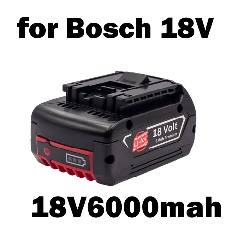 Vakaumus 18V6.0A перезаряжаемая литий-ионная батарея для Bosch 18V Power Tool резервный 6000mah Портативная Замена BAT609 светосветильник индикатор