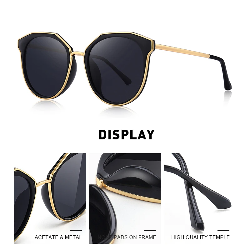 Женские солнцезащитные очки кошачий глаз merry's дизайнерские с поляризованными