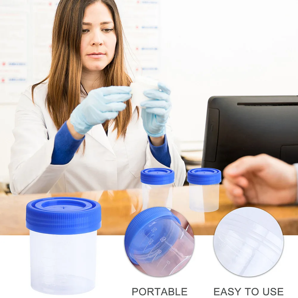 

10Pcs Urine Cups Practical Specimen Containers Phlegm Cup with Scale