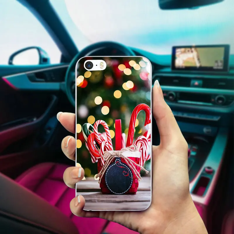 Милый Рождественский и новогодний дизайн для iphone 5 мягкие силиконовые чехлы
