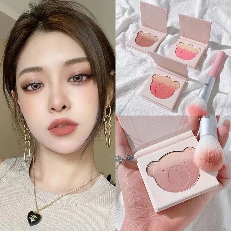 Симпатичный медведь градиентные Румяна Палитра матовая тонкая вспышка для