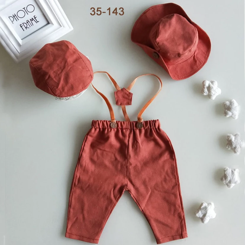 Комплект одежды для фотосъемки новорожденных мальчиков предметы в ковбойском