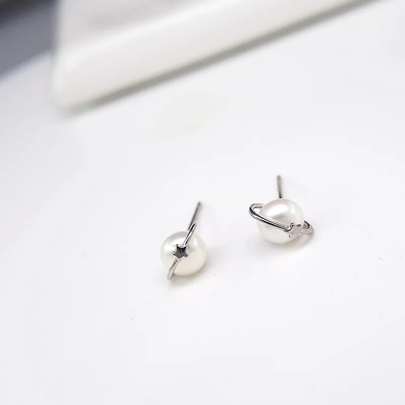 

2021 Women's earrings s925 sterling silver Korean fashion simple temperament small star pearl ear studs jewelry accessories gift