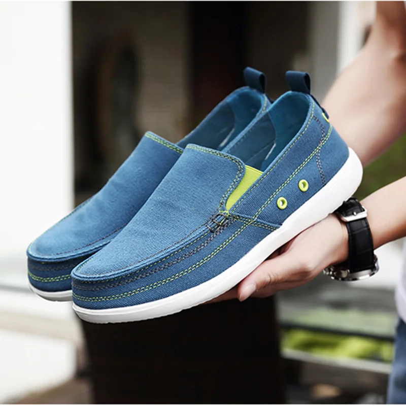 REETENE/Мужская парусиновая обувь лоферы коллекция 2019 года Модная брендовая удобная