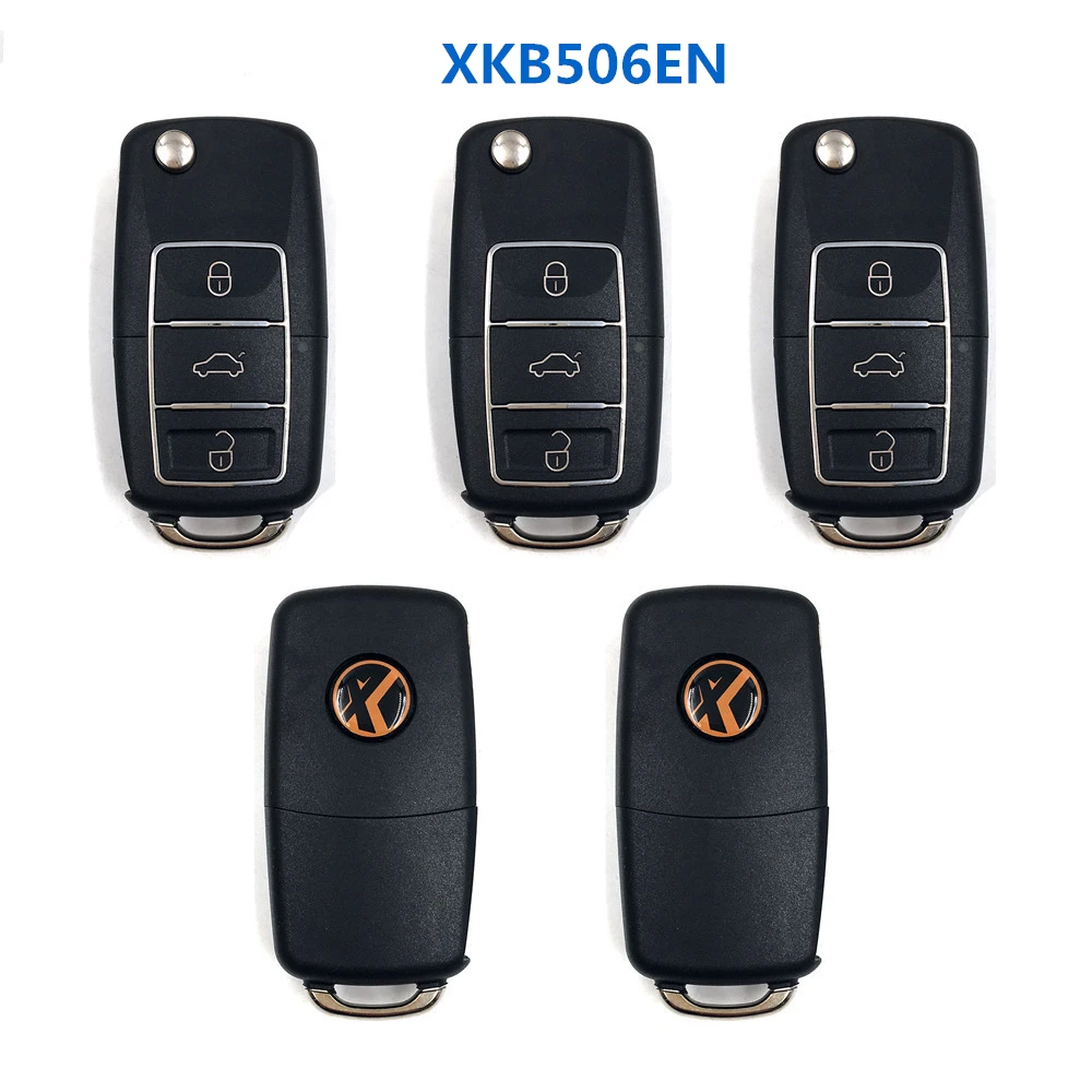Xhorse 5/10 шт. XKB506EN проводной дистанционный ключ без PCF для VW B5 Тип 3 кнопки