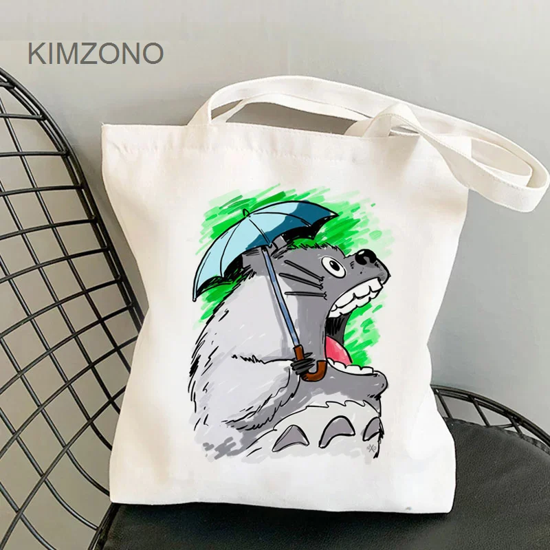 

Сумка для покупок Totoro, из хлопка, из джута, многоразовая