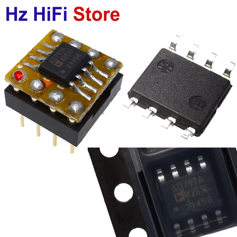 

1 шт. Новый HiFi AD797 * 2 SOP8 К DIP8 двухканальный Op Amp США ADI оригинальный Тайвань AD797A сверхлегкое искажение сверхнизкий уровень шума Op Amp