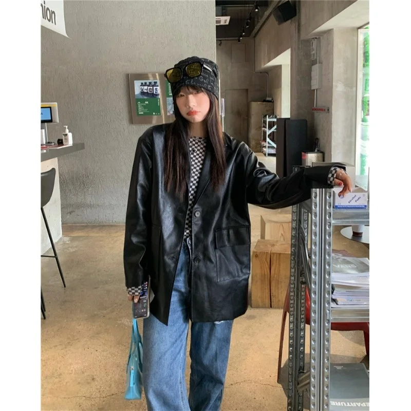 

Пальто женское осеннее Свободное верхняя одежда в Корейском стиле французский Джокер дизайнерская нишевая Ретро шикарная верхняя одежда в...