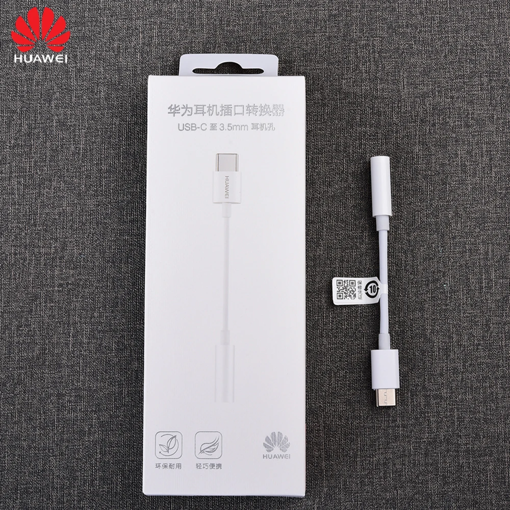 Переходник для наушников Huawei с USB Type C на 3 5 мм оригинальный Aux аудио кабель