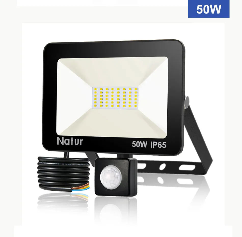 Датчик движения светодиодный прожектор 220V10W 30W50W100W150W IP65 наружный Светодиодный точечный светильник Настенный светильник отражатель светодиодный водонепроницаемый прожектор светильник