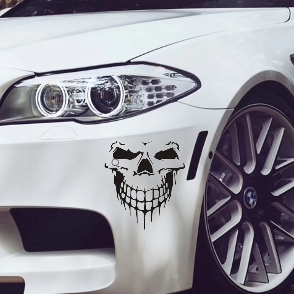 Car Stickers 15.9CM*17.7CM 3D Skull Sticker Motorcycles Decoration Reflective Custom | Автомобили и мотоциклы