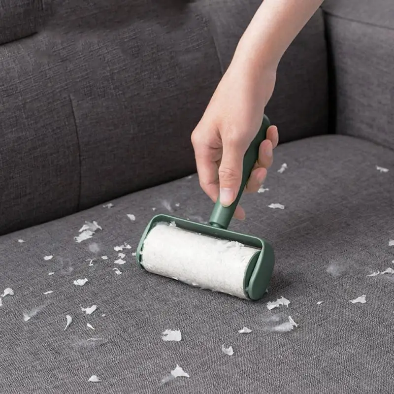 

Portable Strong Sticky Lint Roller Storage Drum Type Pet Furniture Hair Brush Manual Household Clothes Dust Cleaning Tool