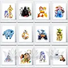 Алмазная живопись Звездные войны, полноразмерная вышивка, мозаика с круглыми и квадратными стразами, 5D домашняя роспись, Декор, мультяшная Вышивка крестиком, супергерой