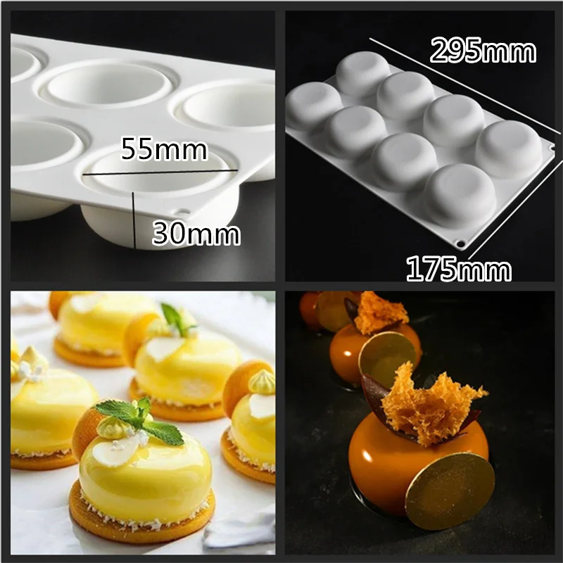 8 полость вокруг формы силиконовая форма для торта выпечки Десерт Мороженое мусс