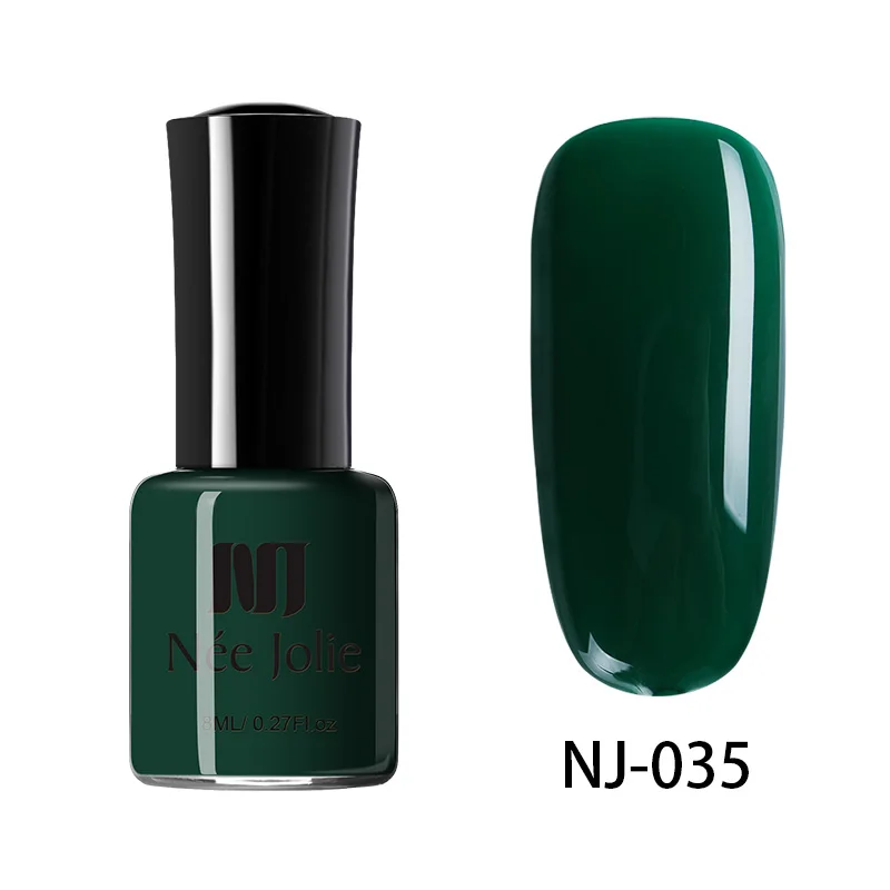 8ml pure-035 Ни Джоли 66 Цвета лак для ногтей, быстро сохнут, 8/3. 5 мл блестящие, для дизайна ногтей чистый голографическая серии матовые, накладные ногти, покрытие лаком - Цвет: 8ml pure-035