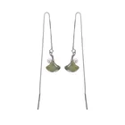 Серьги-подвески женские из серебра 925 пробы с жемчугом