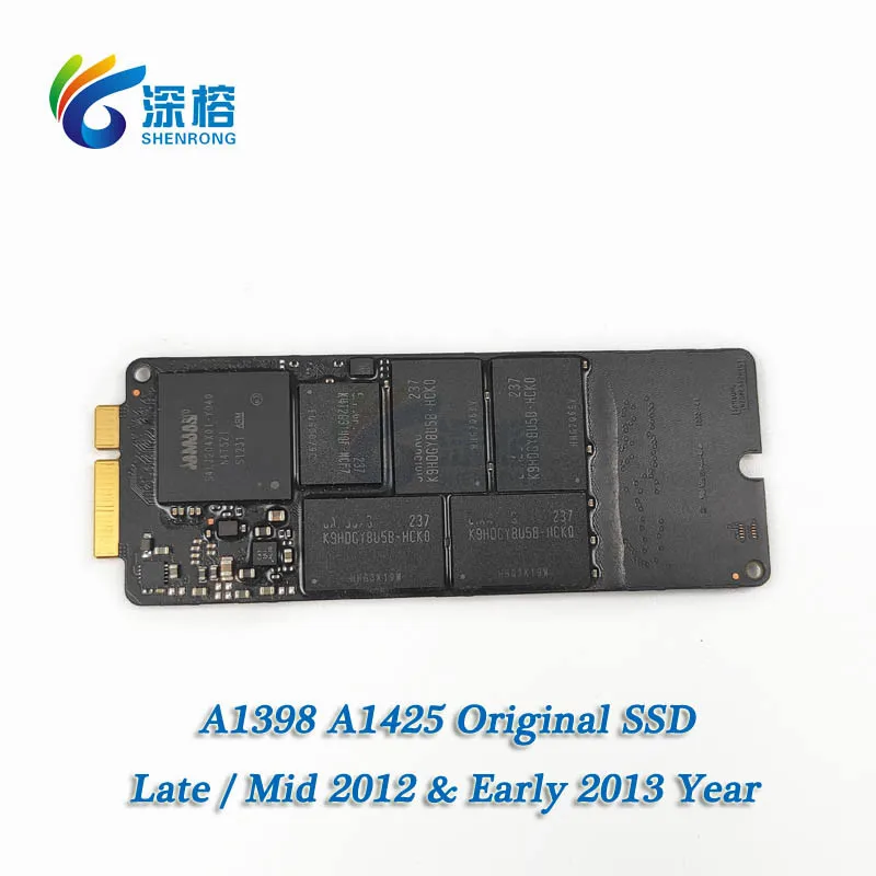 Оригинальный SSD-накопитель Lapotop для Apple Macbook Pro Retina 13 дюймов A1425 15 A1398 128 ГБ 256 512 768