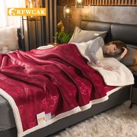 200x230cm soft and warm coral fleece blanket winter bedding sheets sofa cushion thickening comfortable washed flannel blanket vs