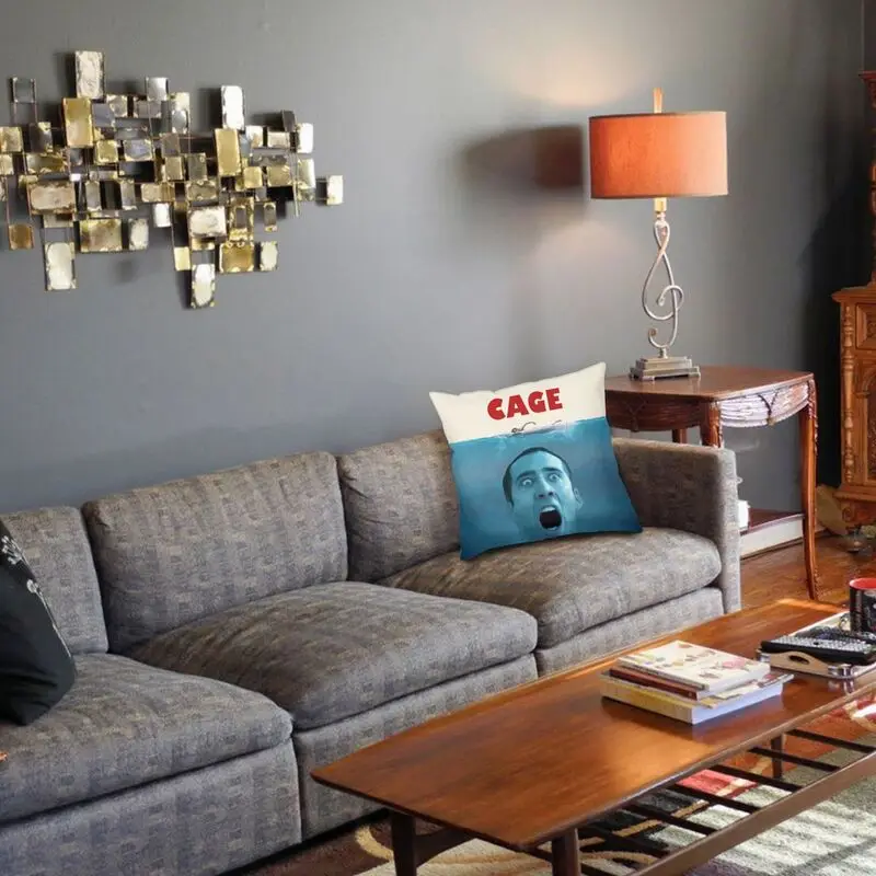 Роскошная забавная наволочка Николаса Кейджа 40x40 см Бархатная подушка для дивана