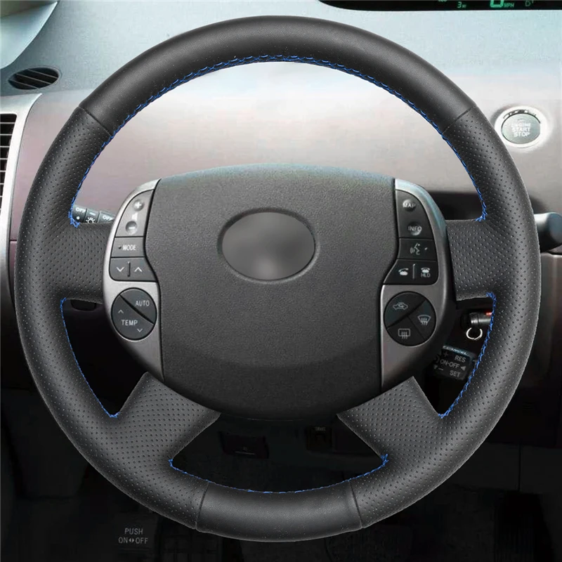 Hand-stitched Black Artificial Leather Car Steering Wheel Cover for Toyota Prius 20(XW20) 2004 2005 2006 2007 2008 2009 | Автомобили и