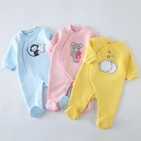 baby cotton rompers clothes newborn long sleeve unisex onesies pyjamas newborn baby girl boy footed overalls jumpsuit outfit