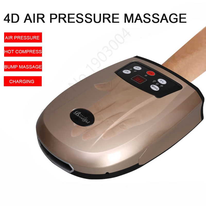 Pressotherapy Electric Hands Massager Physiotherapy Equipment Electric Massage Apparatus for Palm Fingers Rechargeable Massager