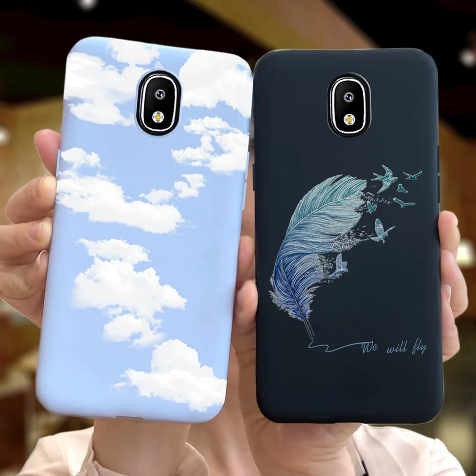 Чехол с цветочным рисунком для Samsung J7 2017 задняя крышка силиконовый чехол Galaxy J 7 J730