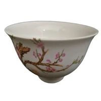 chinese old porcelain pastel porcelain bowl flower bird bowl