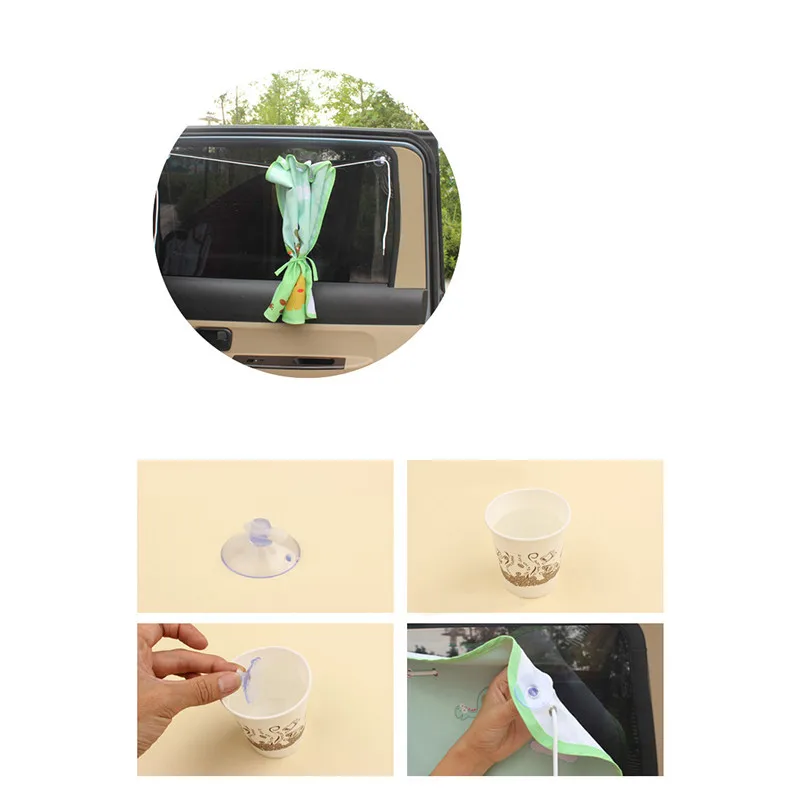 70*50 см занавес для автомобиля с мультяшным рисунком Солнцезащитный Авто Боковая